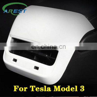 Car Interior Rear air outlet cover For Tesla Model 3 back exhaust vent cover ABS auto accessories