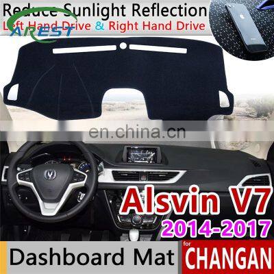 for Changan Alsvin V7 2014 2015 2016 2017 Anti-Slip Mat Dashboard Cover Pad Sunshade Dashmat Protect Carpet Car Accessories Rug