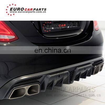 C CLASS W205 Carbon Rear Diffuser for W205 C63 Carbon Finber Diffuser With Muffler Tips
