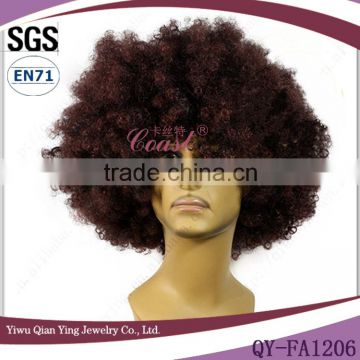 cheap brown synthetic carnival party big afro wigs