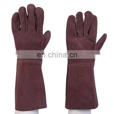 Cow Split Leather Kitchen Stove Cooking Baking Grill BBQ Heat Puncture Resistant Welding Gloves