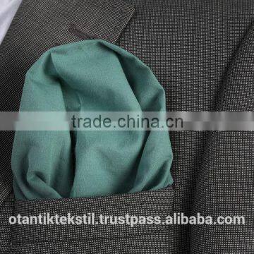 Green Custom Pocket Square, Manufactoring Hankercheif,