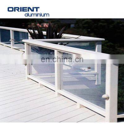 Easy Assembly Free Maintenance Balustrade Price U Channel Aluminum Frame less Railing