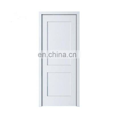 USA interior 2 panel shaker safety solid teak wood door design white modern bedroom shaker interior wooden doors