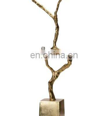 brass antique branches design sculpture