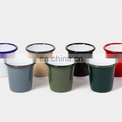 wholesale colorful printing classic personalized sublimation iron 12oz tin cup enamel