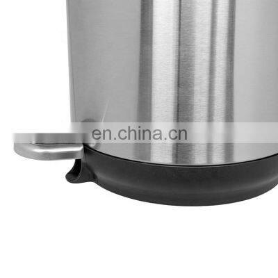 New Popular Modern 5L Kitchen Dustbin Wholesale Stainless Steel Dustbin Round Pedal Trash Bin photo-4