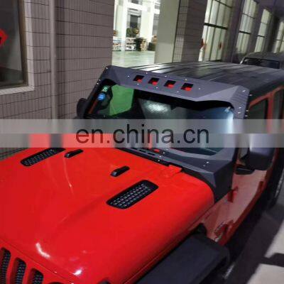 Windshield Frame Cover Visor Cowl Armor With LED Light Fit Jeep Wrangler photo-5