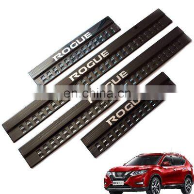 Stainless Steel Door Sill Scuff Plate Cover Trim Car Setup Accessories For Nissan Rogue 2014-2020