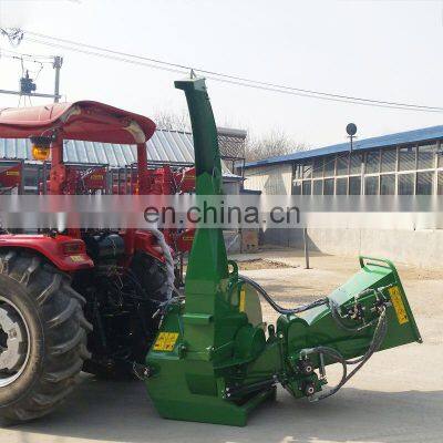 New Type Tractor PTO linked Hydraulic Feed timber wood chipper shredder machine