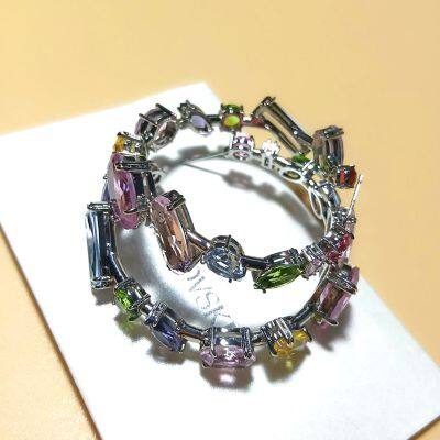 Swarovsky Rings Gema Drop Earrings 5613737 Sparkling Necklace 55613738 Round Mujer Cristales Bracelet 5613739 photo-5