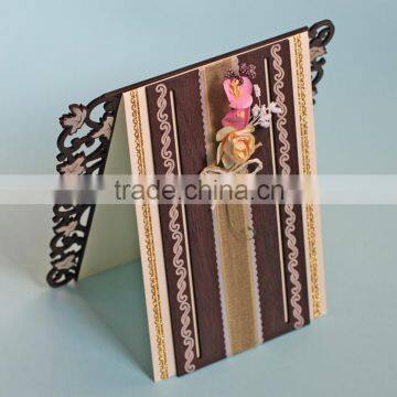 High Quality Fancy Luxury Laser Engrave Wedding Invitation Cards