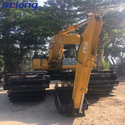 Amphibious Excavator with Floating Undercarriage Pontoon Diggers in Water