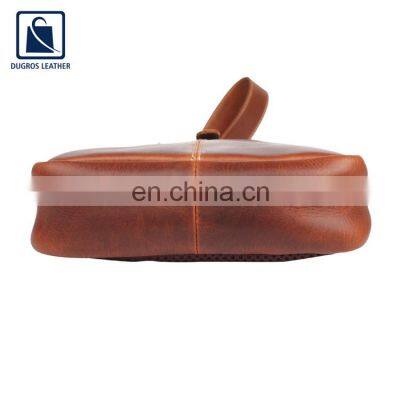 Anthracite Fitting Cotton Lining Material Zipper Closure Type Genuine Leather Crossbody Bag at Wholesale Price