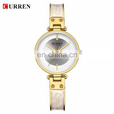 CURREN 9058 Hotsale Waterproof Woman Bracelet Wrist Steel Casual Women's Wristwatch