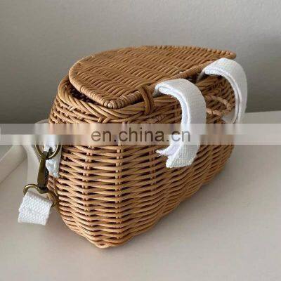 Hot Sale Handcrafted Best Seller Rattan Bike Basket for Kids and Adults Wholesale Made in Vietnam photo-4