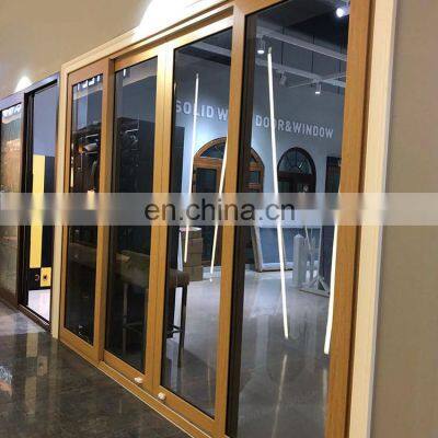 Yekalon Wooden Grain Filmed Oversized Fancy Design UPVC Window Wooden Like Sliding Pvc Window photo-2