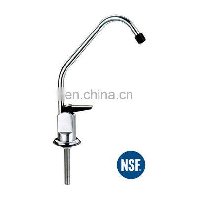 Drinking Water Filter Tap Chrome Swan Neck Modern European Style Fits All Water Filter Systems & RO Kitchen Faucets