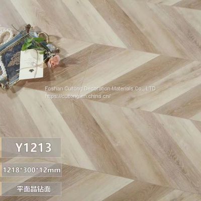 Fish bone composite wood flooring 12mm laminate flooring manufacturers wholesale oak black walnut wood flooring