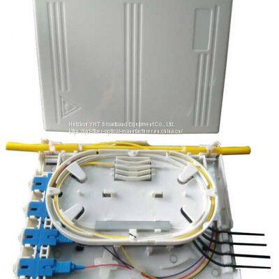 Fiber Telecommunications SC MINI Ports Wall Mounted ODF 4 Core FTTH Fiber Optic Cable Telecom Terminal Distribution Joint Box