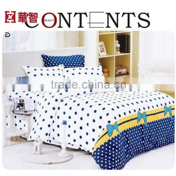 Dot Printed Polyester 4pcs Bedding sets for Young People, School, Student Style bedding set