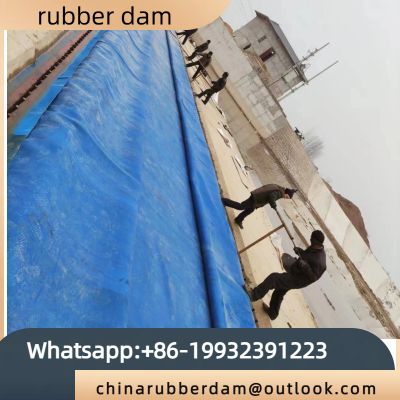 Dam, overall slope type inflatable flood control dam, spot mobile irrigation rubber rolling dam