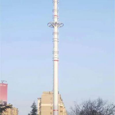 Monopole Tower Galvanized Single Tube Communication Tower/ Steel Tubular Pole