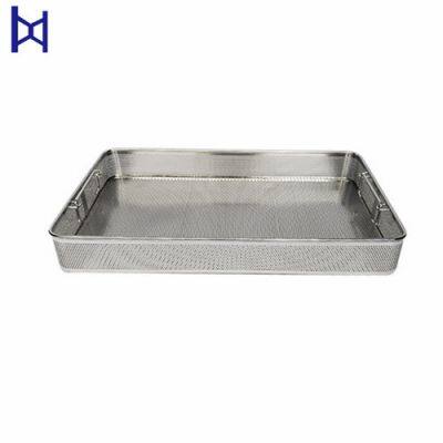 304 316 316L Stainless Steel Metal Wire Mesh Sterilization Basket Medical Ultrasonic Cleaning