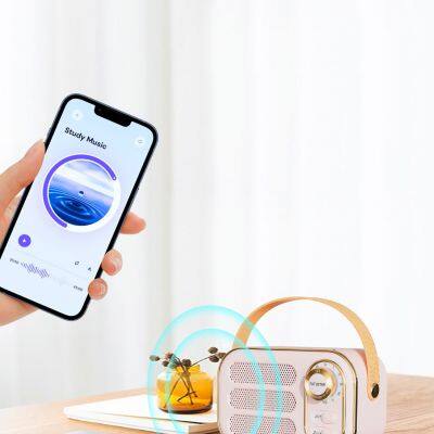 2024 Hot Selling Products In Active Rechargeable Retro Mini Portable Wireless Bluetooth Speaker With Logo Customizable photo-6