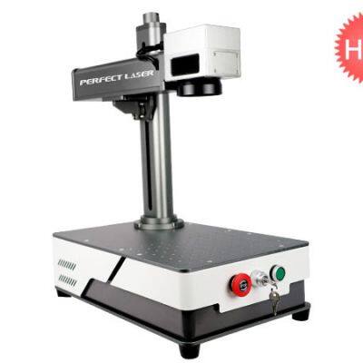 20W Desktop Small Mini Metal Stainless Steel Iron Copper Aluminum Silver Fiber Laser Marking Engraving Marker Machine