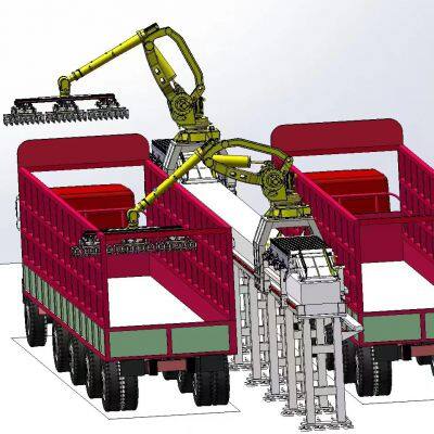 8-Axis Articulated Gripper Robot for Loading Flexible Cargo Fabric Rolls Onto Trucks