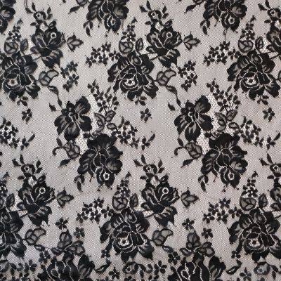 XL698 Bridal French Chantilly Lace Trim Swiss Veil Mesh Fabric For Women photo-2