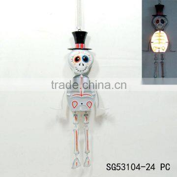 halloween skull hanging decoration with light skull full of star