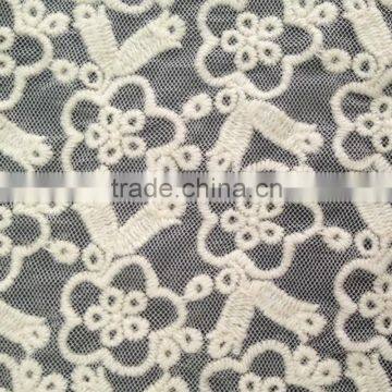Whole Sale Lace Accessory Mesh Fabric Polyester Embroidery Full Lace for Garment photo-4