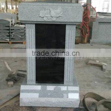 grey 2 niche granite columbarium with Fluted Columns