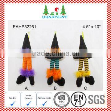 Witch hat and legs hanging ornament for halloween decoration