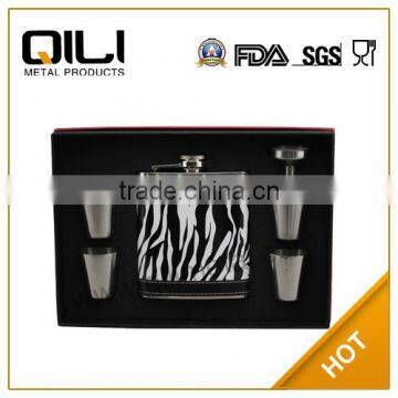 personalized gifts of stainless steel hip flask set
