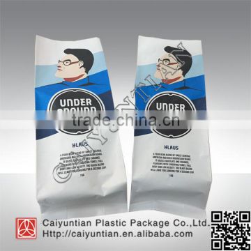 Customized design aluminium foil side gusset roast coffee plastic packaging bag