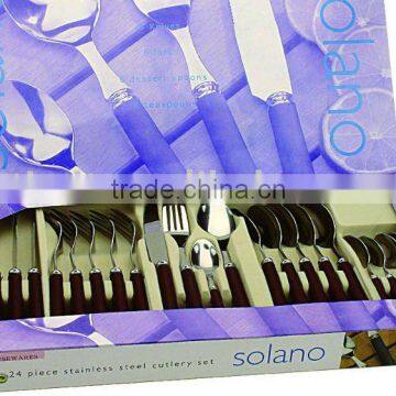 24pcs stainless steel cutlery set with gift box