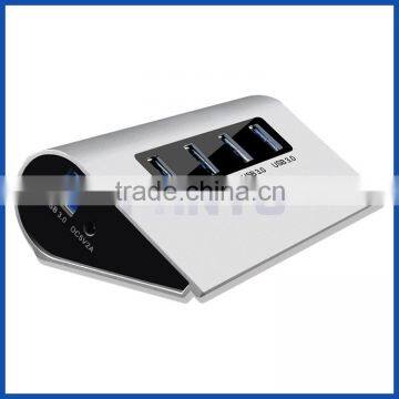 2016 Portable USB 3.0 4 Port Generic Hub Aluminium Case With 2A Power Supply photo-6