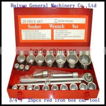 25pcs heavy duty auto tool set 19-70mm ,socket set