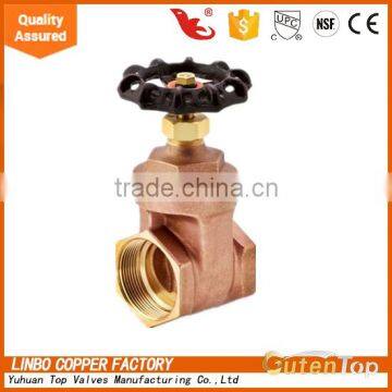 LB-GutenTop 3/4"*3/4" black wheel handle Non-rising stem pn16 forged brass gate valve