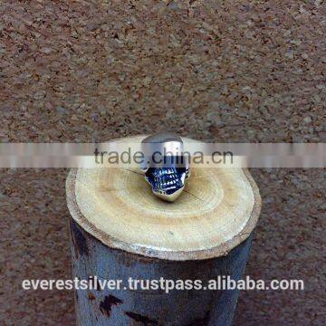 Hot item large holes silver charm DIY 925 sterling silver charm skull silver