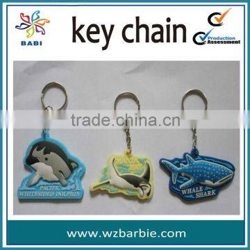 dolphin shape soft PVC Keyring