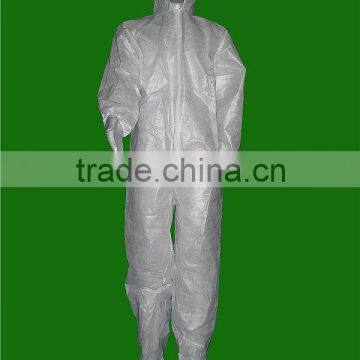 Disposable Breathable Film Coverall with Hood and Boots