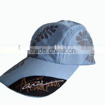 printed promotional cap with long bill