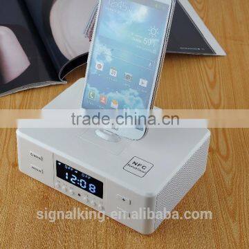 D9 Bluetooth Speaker alarm clock speaker docking station bluetooth speaker for Iphone 6/6 plus/Samsung/Android phone