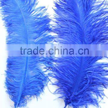 28"-30" Wholesale Bulk Blue Ostrich Feather For Wedding Table Decoration photo-3