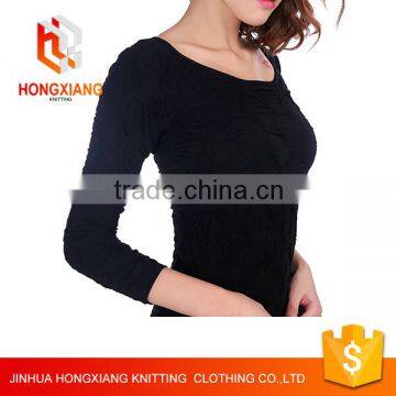 Custom Slim Fit Round Neck Long-sleeved Clothing Ladies Seamless Printing T-shirt