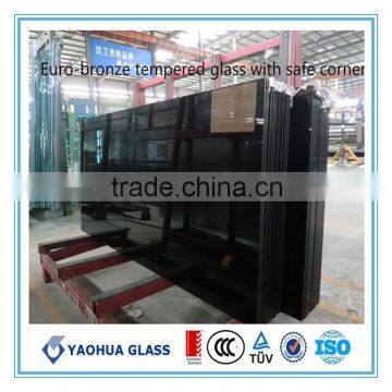 Alibaba China supplier building glass for window Euro bronze float glass